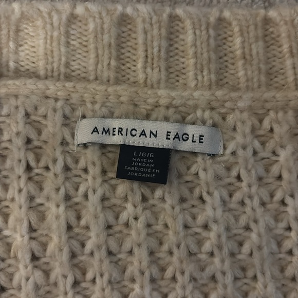 American Eagle V-Neck Off the Shoulder Sweater - Picture 2 of 4